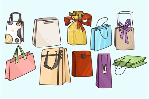 Set Of Various Paper T Bags For Birthday Or Anniversary Collection