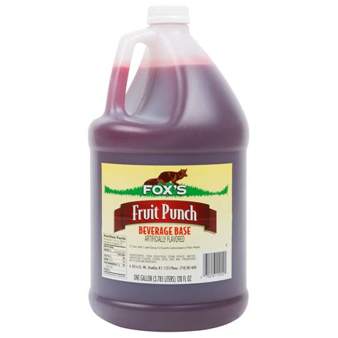 Foxs 1 Gallon Fruit Punch Syrup 4case