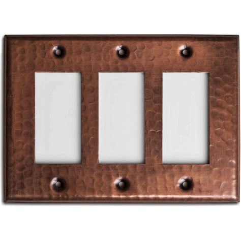 Monarch Abode 3 Gang Standard Size Oil Rubbed Bronze Metal Indoor Decorator Wall Plate 17015 At