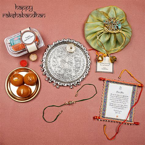 Buy Send Kundan Jadau Rakhi Regal Charms Hamper Online Fnp