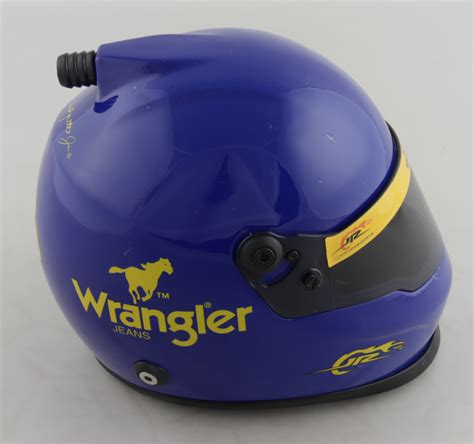 Dale Earnhardt Jr Signed Nascar Wrangler Mini Helmet Jsa Coa