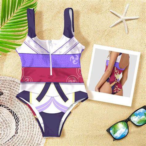 Anime Genshin Impact Swimsuit Bikini One Piece Women Venti Hutao Mona