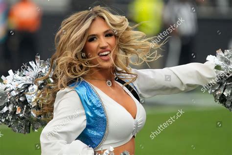 Las Vegas Raiders Cheerleaders Perform During Editorial Stock Photo