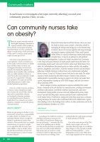 Journal Of Community Nursing Jcn Article Can Community Nurses Take