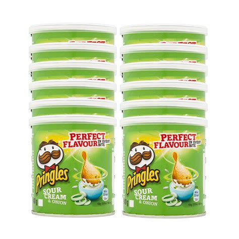 Pringles Sour Cream Flavour Potato Chips 40 G Pack Of 12 Bulkco