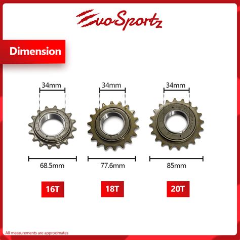 JL Single Speed Freewheel Sprocket | EvoSportz Singapore