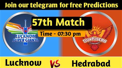 Srh Vs Lsg Ipl Match No Prediction Sunrise Hedrabad Vs