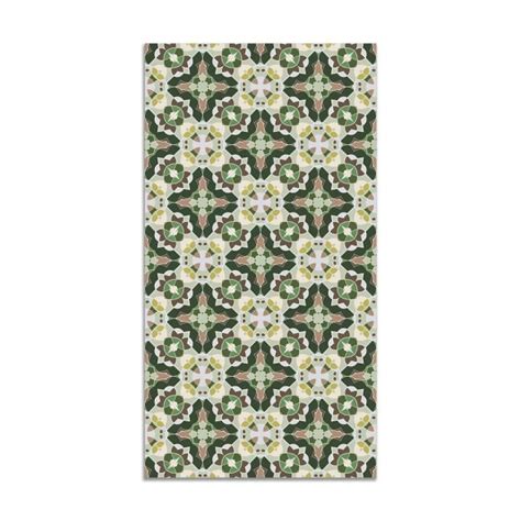 Tapis Vinyle Panorama Tuile Style Oriental Vert X Cm Tapis Pour