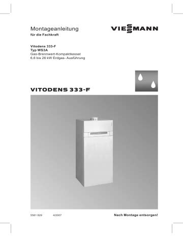 Viessmann VITODENS 333 F Benutzerhandbuch Manualzz