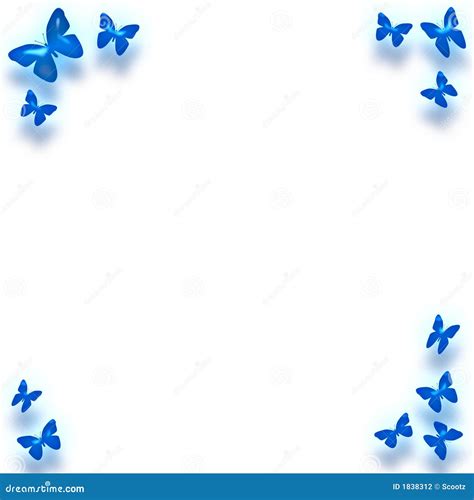 Blue butterfly border stock illustration. Image of write - 1838312