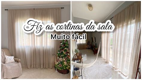 DIY CORTINAS PARA SALA FÁCIL DE FAZER YouTube