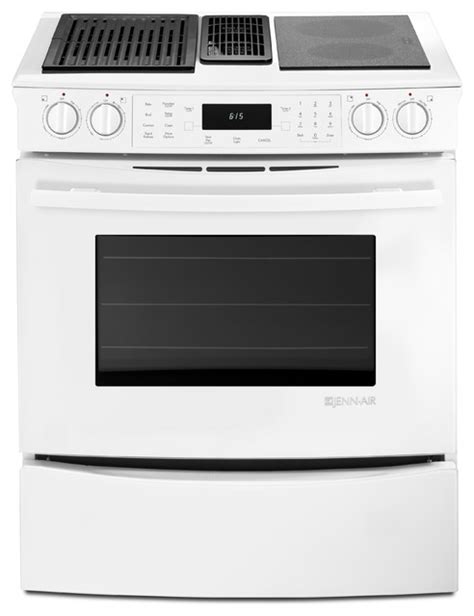 Jenn-Air 30" Slide-in Modular Electric Downdraft Range, White/White ...