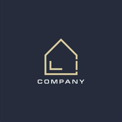 Initial Letter Li Real Estate Logo With Simple Roof Style Design Ideas