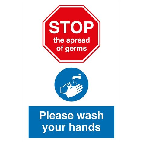 Stop The Spread Of Germs Wash Your Hands Signs From Signs Uk