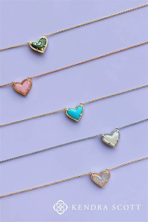 Kendra Scott Valentine Necklace: Heart Necklaces | Heart necklace diamond, Valentines necklace ...