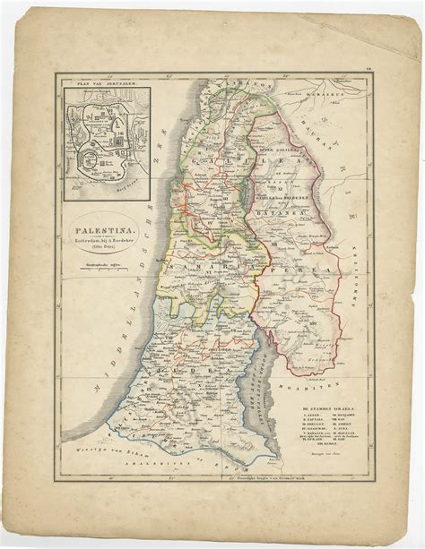 Antique Map Palestine