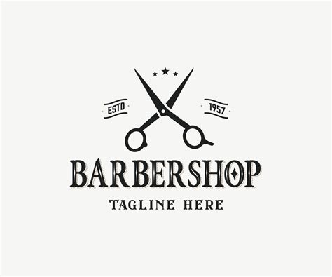 design de logotipo de barbearia. modelo de logotipo de barbearia