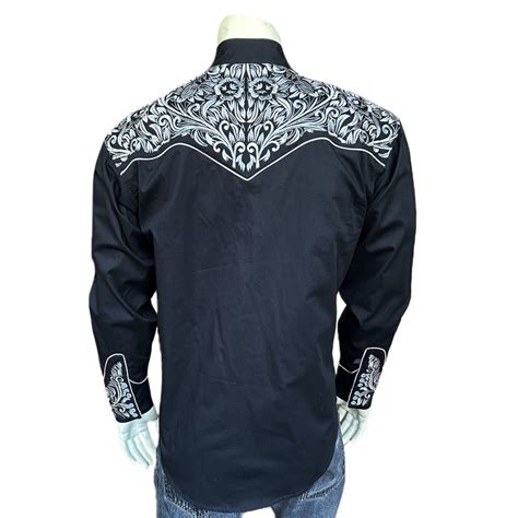 Rockmount Men S Vintage Tooling Embroidered Western Shirt