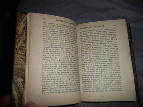 Tropique Du Capricorne 1946 E O Avec Une Reliure Demi Veau à Coins