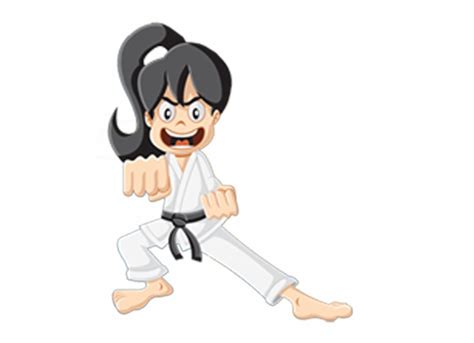 Black Belt Karate Cartoon - Clip Art Library