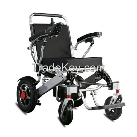 Hot Sale Portable Folding Aluminum Electric Wheelchair Lithium Battery Lightweight Electric