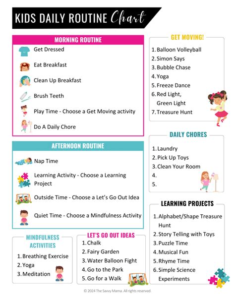 Ultimate Kids Daily Routine Chart - 3 Free Printables!