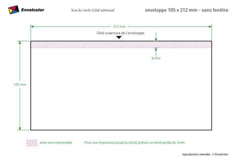 Enveloppe impression personnalisée retour 105x212 70g