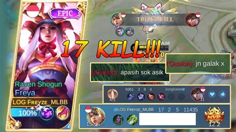 17 KILL BIKIN HYPER MUSUH KESEL FREYA HYPER FREYZE MLBB TOP GLOBAL