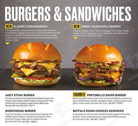 Menu At Buffalo Wild Wings Mall Of The Emirates Restaurant Dubai