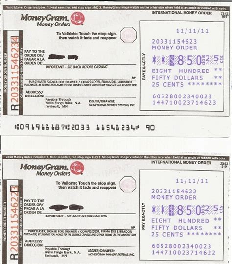 Where Is The Serial Number On A Moneygram Money Order Stub Guidealley