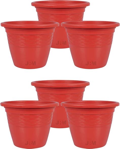 SAI AGRO 16 INCH WHITE FLOWER POT PACK Of 5 INDOOR And OUTDOOR USE