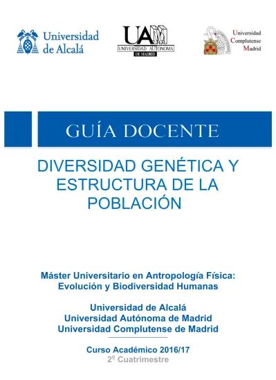 Diversidad Gen Tica Y Estructura De La Poblaci N