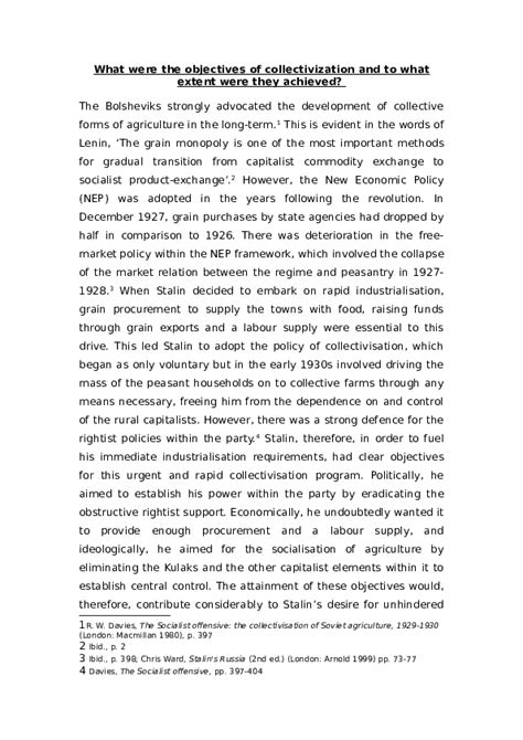 (DOC) The success of Stalin's Collectivisation.docx | Rajiv Shahani ...