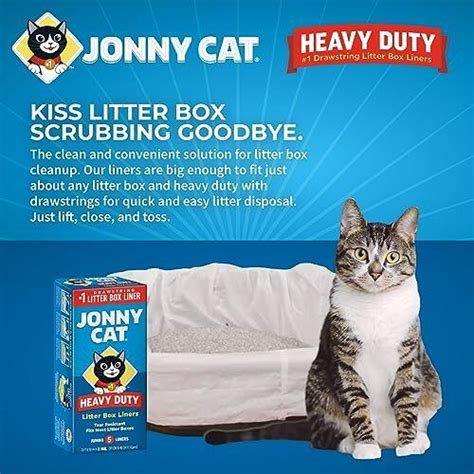 Jonny Cat Litter Box Liners Heavy Duty Tear And Leak Resistant