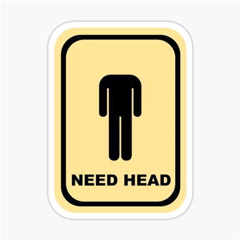 Need Head T Shirt Sticker For Sale By Lmossie Redbubble