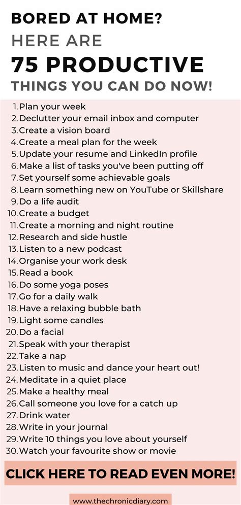 75 Productive Things To Do When Bored At Home Artofit