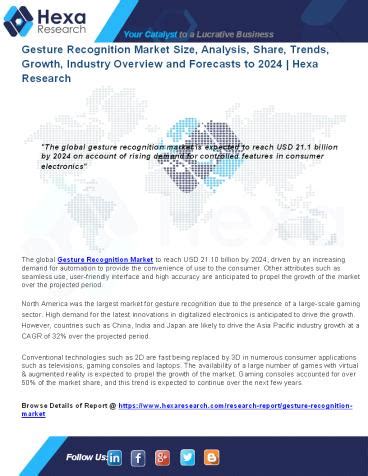 PPT Gesture Recognition Market Analysis And Segment Forecasts 2014