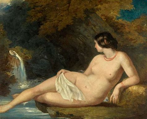 William Etty RECLINING FEMALE NUDE BY A WATERFALL PICRYL Public