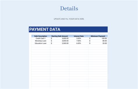 Debt Payoff Plan Template in Excel, Google Sheets - Download | Template.net