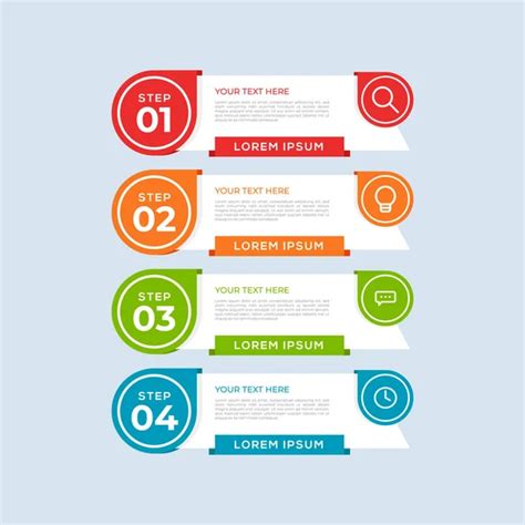 Modern Vector Colorful Step Infographic Template Numbers Icons Options