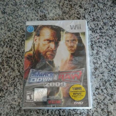 WWE SmackDown Vs Raw 2009 Featuring ECW Nintendo Wii 2008 New