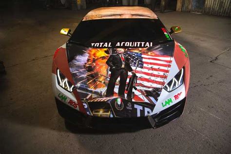 Oklahoma Man Wraps 240000 Lamborghini To Show Support For President Trump