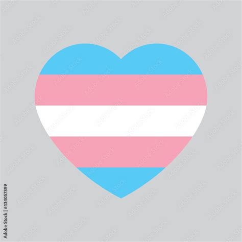 Blue Pink And White Colored Heart Icon As The Colors Of The