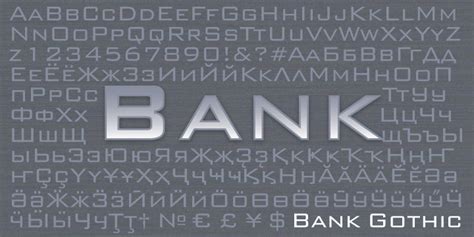 Bank Gothic Font