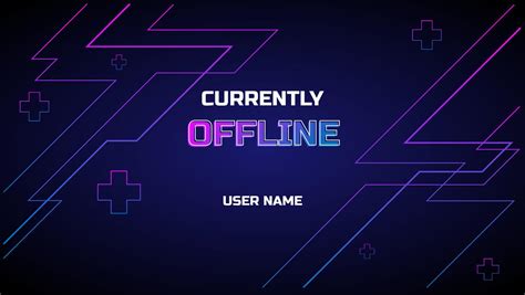 Currently Offline Twitch Banner Background With Geometric Shapes