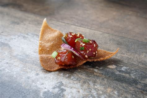 Ahi Poke And Wonton Crisps — Broke And Cooking