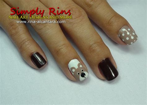 Nail Art Teddy Bear Simply Rins