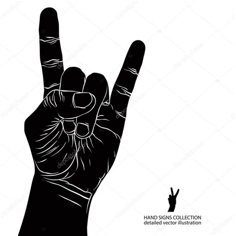 Rock On Hand Sign Rock N Roll Hard Rock Heavy Metal Music D