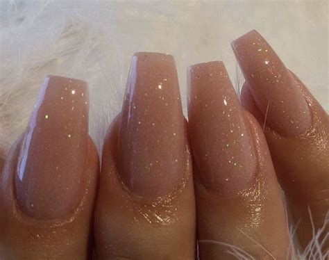 Pin On Me Beige Nails Sparkle Acrylic Nails Acrylic Nails Nude