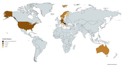 The Bosniak diaspora around the world : MapPorn